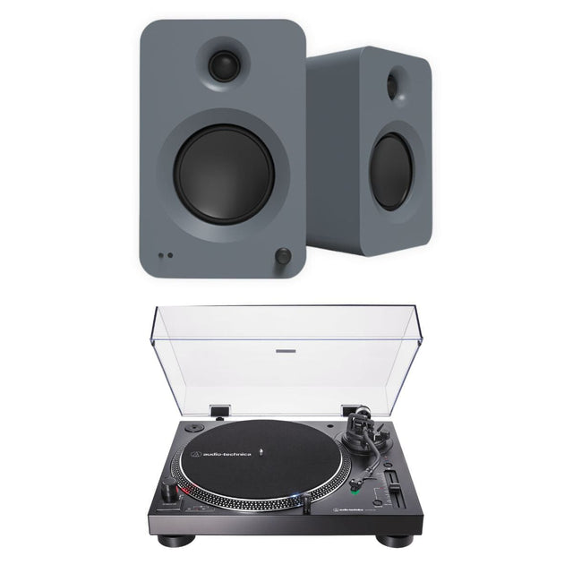 Audio-Technica LP120XBT-USB Turntable + Kanto REN 100W Active Bookshelf Speakers - K&B Audio