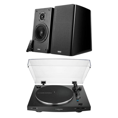 Audio-Technica LP3XBT + Edifier R2000DB 120W Active Bookshelf Speakers Turntable Bundles Edifier / Audio-Technica Black 