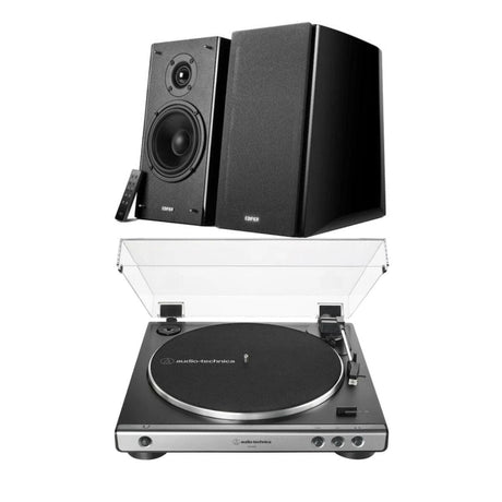 Audio-Technica LP60X + Edifier R2000DB 120W Active Bookshelf Speakers Turntable Bundles Edifier / Audio-Technica Black Standard + USB (LP60XUSB) 