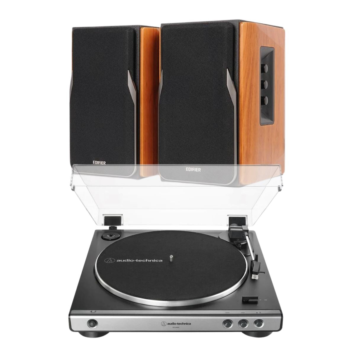 Audio-Technica LP60X Turntable + Edifier R1380T Speakers Bundle