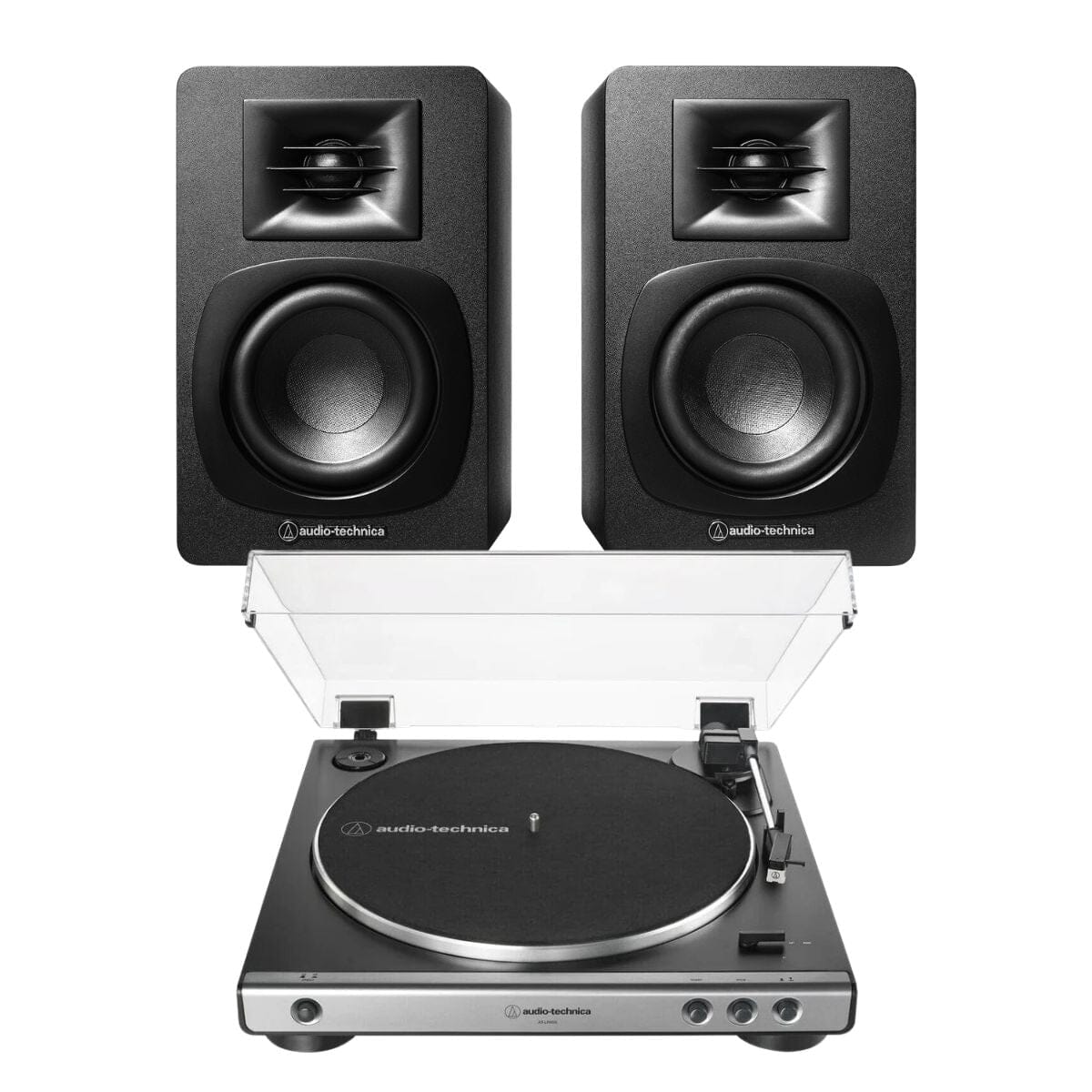 Audio-Technica LP60X + SP3X Active Bluetooth Speakers – K&B Audio