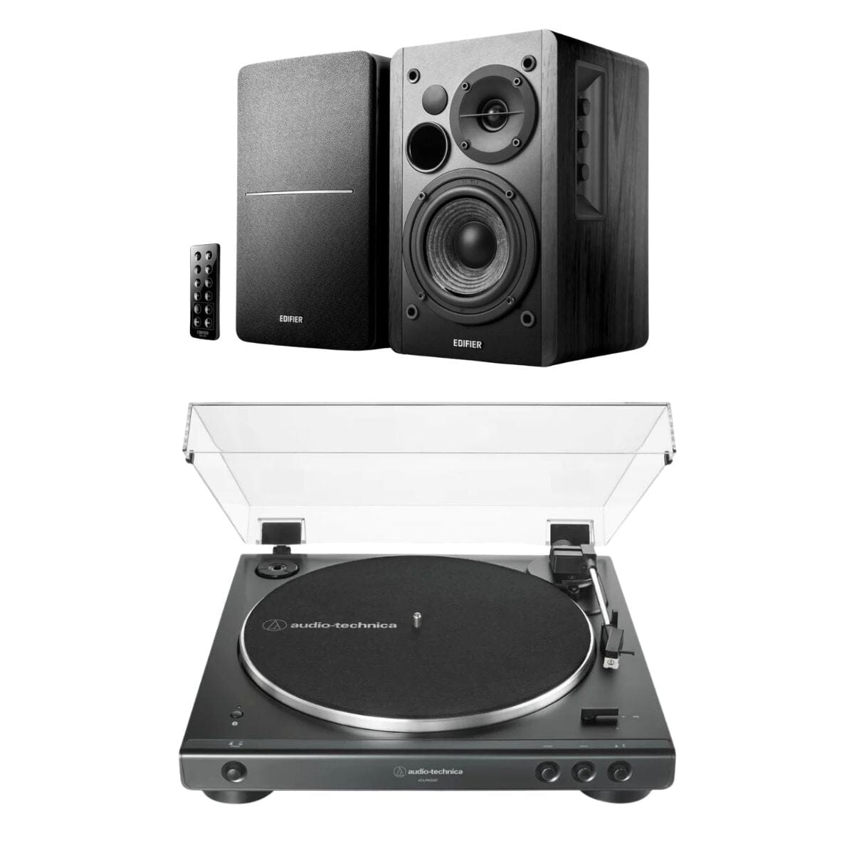 Audio-Technica LP60X Turntable + Edifier R1280DB Speakers - K&B Audio