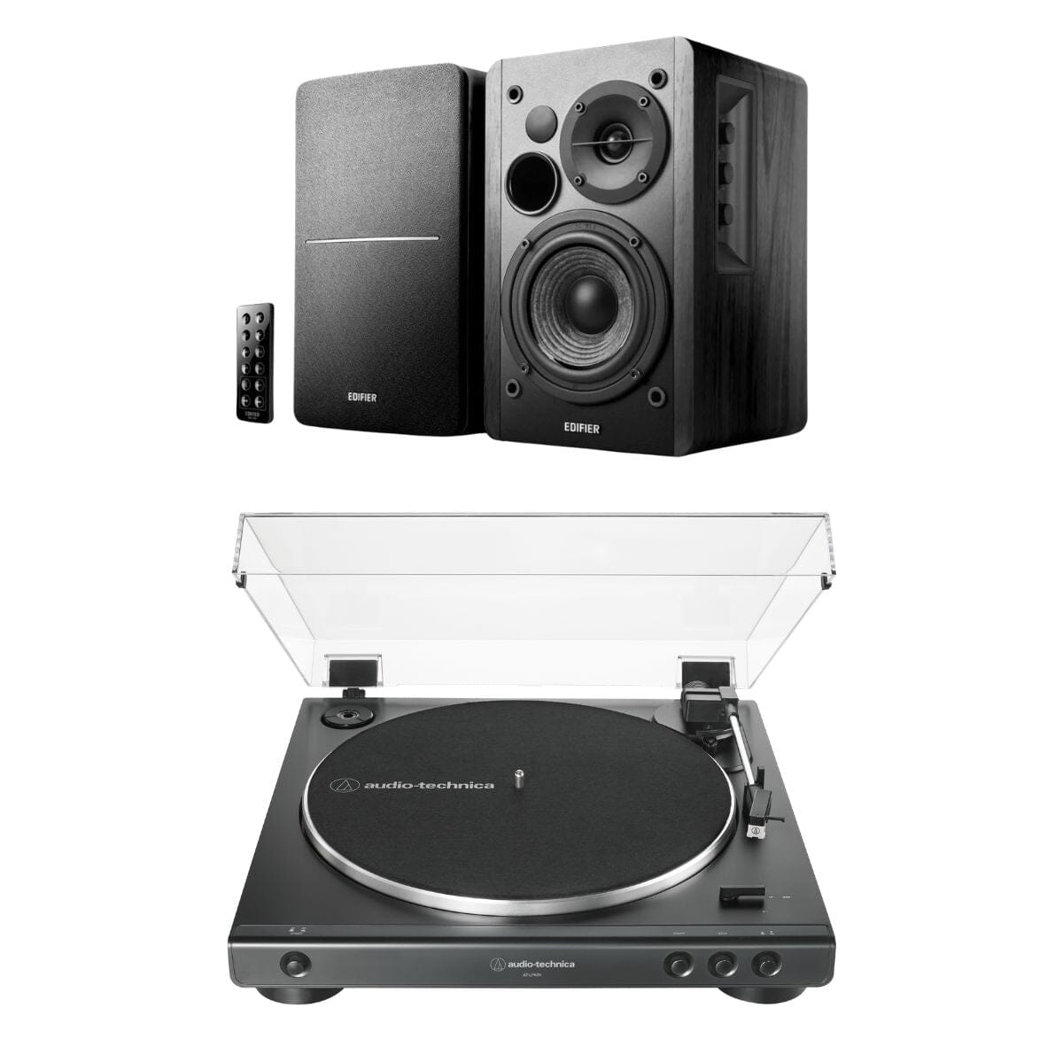 Audio-Technica LP60X Turntable + Edifier R1280DB Speakers - K&B Audio