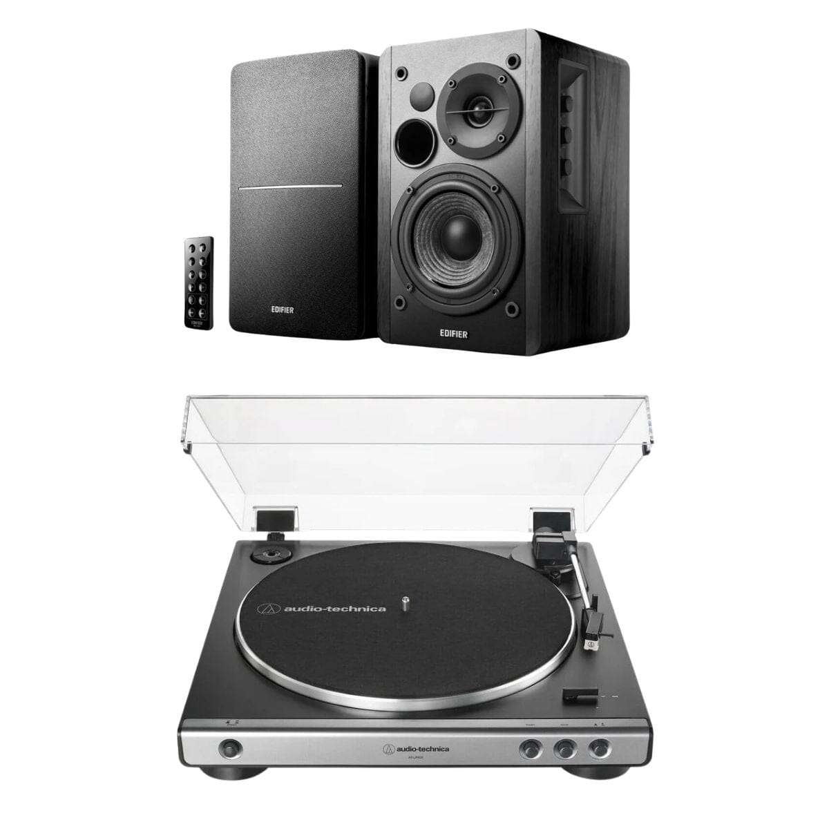 Audio-Technica LP60X Turntable + Edifier R1280DB Speakers - K&B Audio