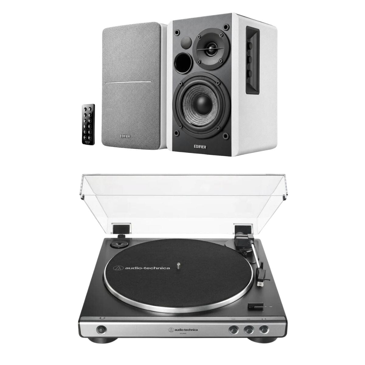 Audio-Technica LP60X Turntable + Edifier R1280DB Speakers - K&B Audio