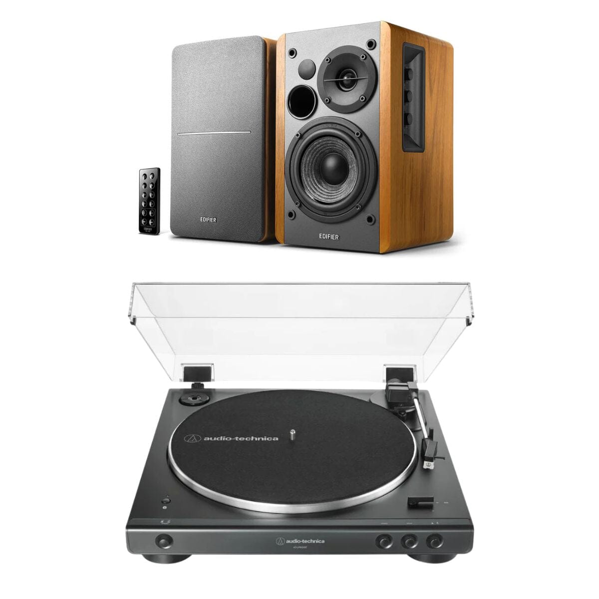 Audio-Technica LP60X Turntable + Edifier R1280DB Speakers - K&B Audio