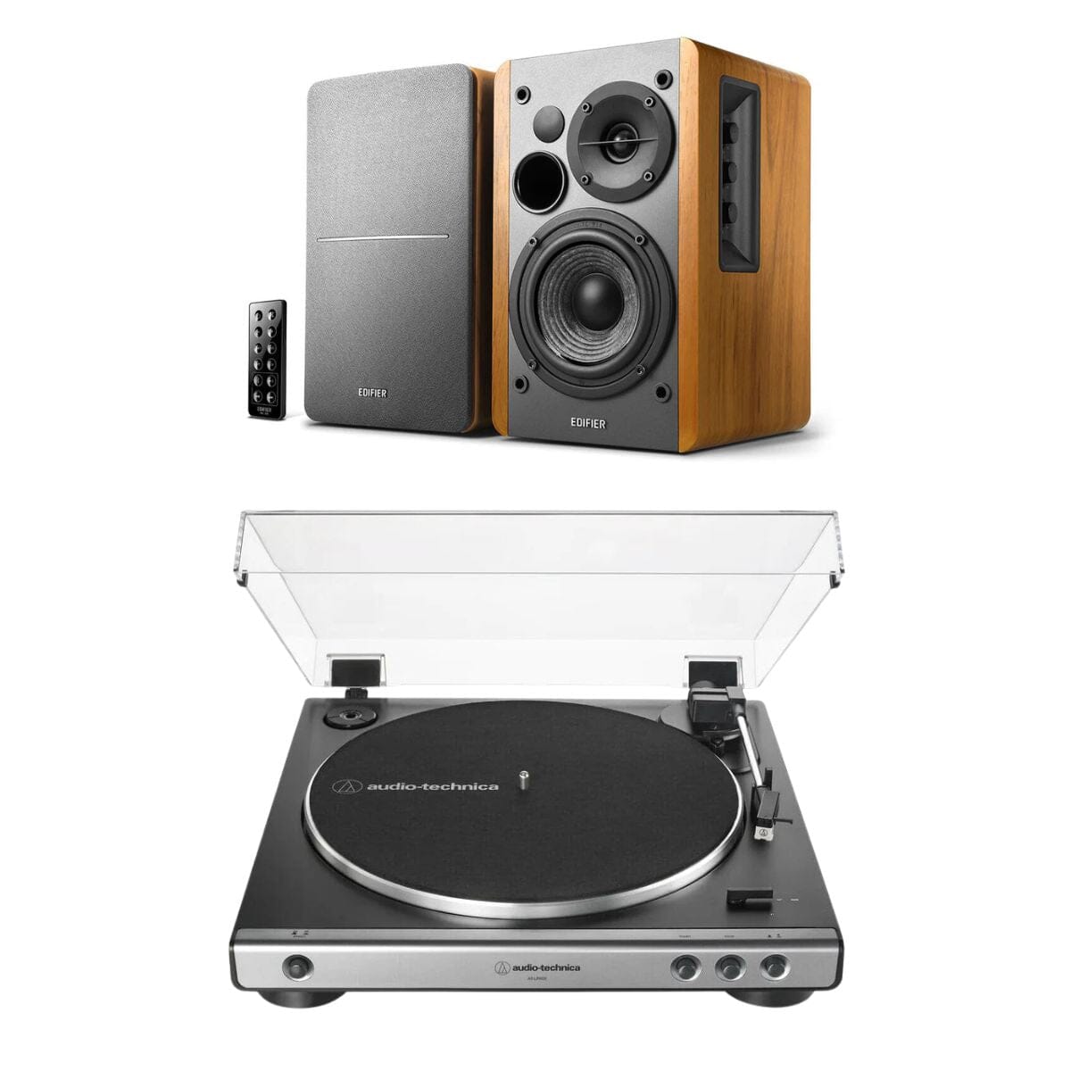 Audio-Technica LP60X Turntable + Edifier R1280DB Speakers - K&B Audio