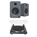 Audio-Technica LP60XBT Bluetooth Turntable + Kanto REN 200W Active Bookshelf Speakers Turntable Bundles Kanto / Audio-Technica Grey 