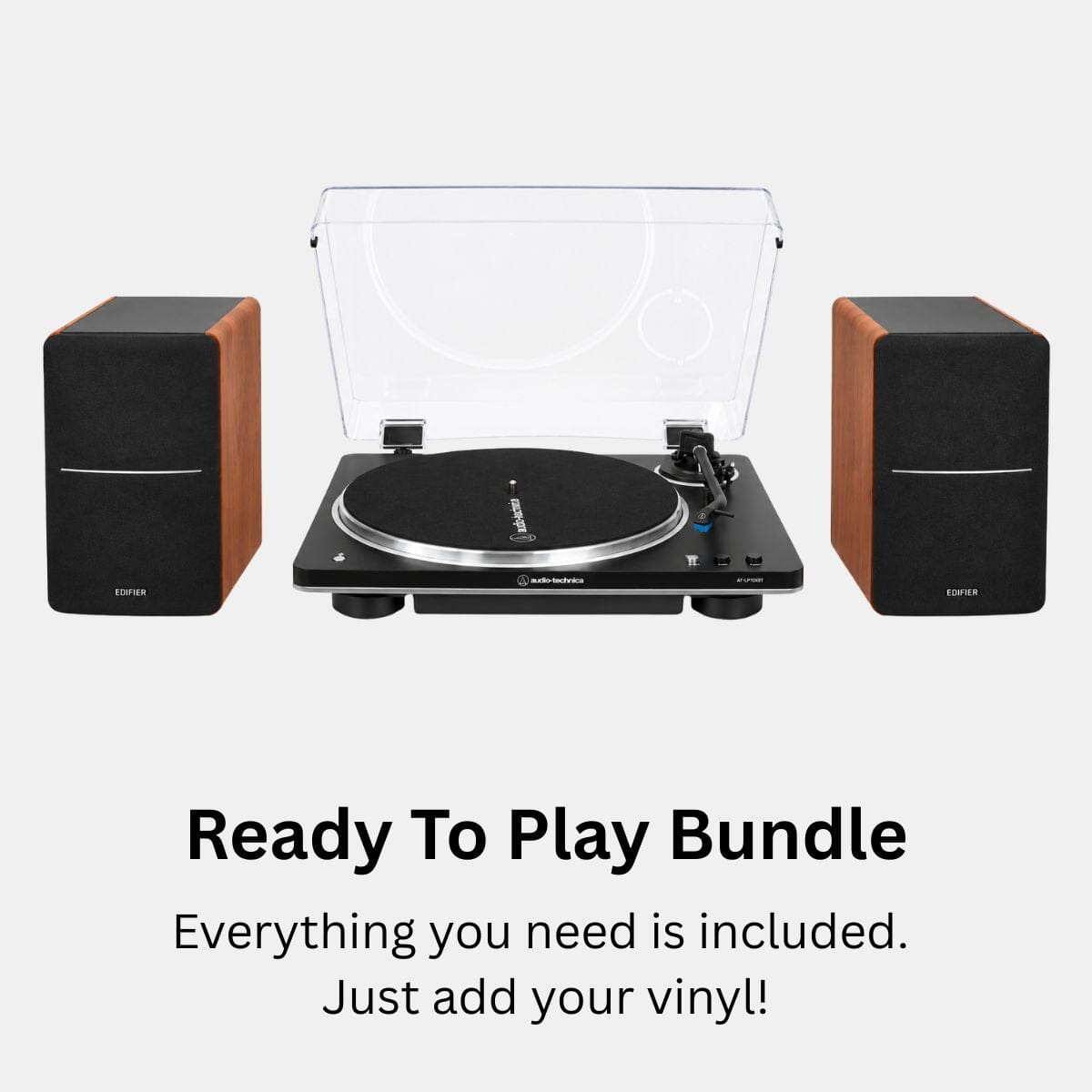 Audio-Technica LP70XBT Bluetooth Turntable + Edifier R1280DB Speakers - K&B Audio