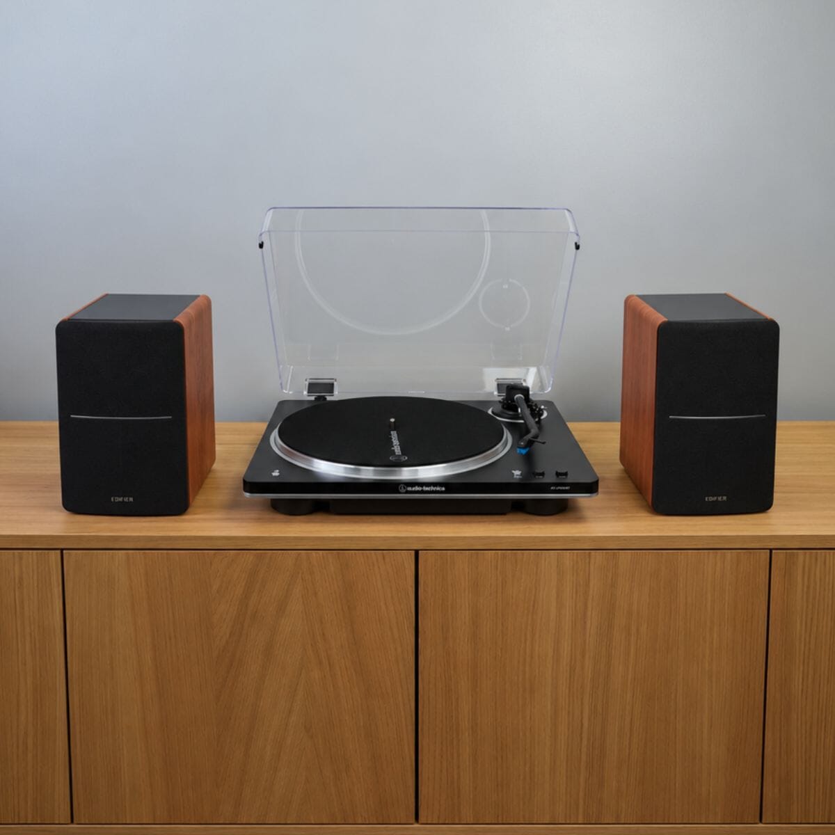 Audio-Technica LP70XBT Bluetooth Turntable + Edifier R1280DB Speakers - K&B Audio