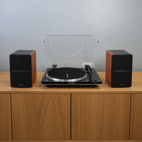 Audio-Technica LP70XBT Bluetooth Turntable + Edifier R1280DB Speakers - K&B Audio