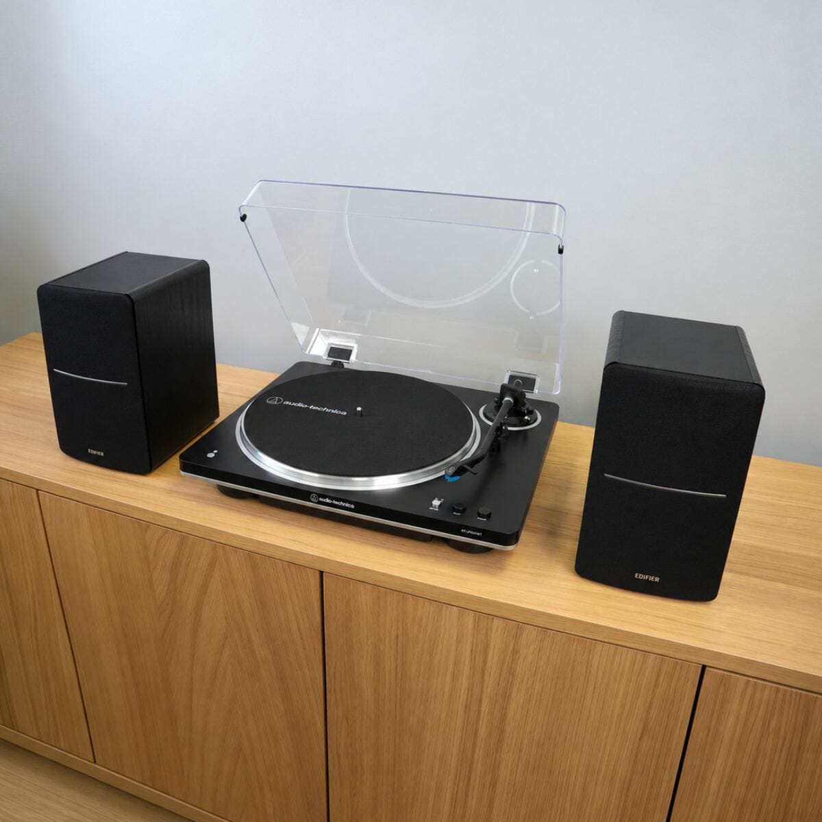 Audio-Technica LP70XBT Bluetooth Turntable + Edifier R1280DB Speakers - K&B Audio