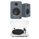 Audio-Technica LP70XBT Bluetooth Turntable + Kanto REN 200W Active Bookshelf Speakers Turntable Bundles Kanto / Audio-Technica Grey White 