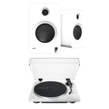 Audio-Technica LP70XBT Bluetooth Turntable + Kanto REN 200W Active Bookshelf Speakers Turntable Bundles Kanto / Audio-Technica White White 