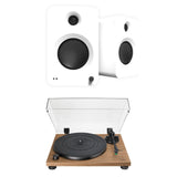 Audio-Technica LPW40WN Turntable + Kanto REN 200W Active Bookshelf Speakers Turntable Bundles Kanto / Audio-Technica White 