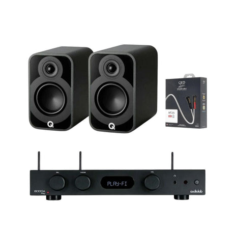 Audiolab 6000A Play Amplifier + Q Acoustics 5010 Bookshelf 4" Speaker Bundle - K&B Audio