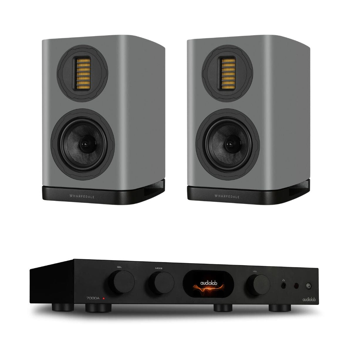 Audiolab 7000A Integrated Amplifier + Wharfedale EVO 5.1 Bookshelf Speakers (Pair) - K&B Audio