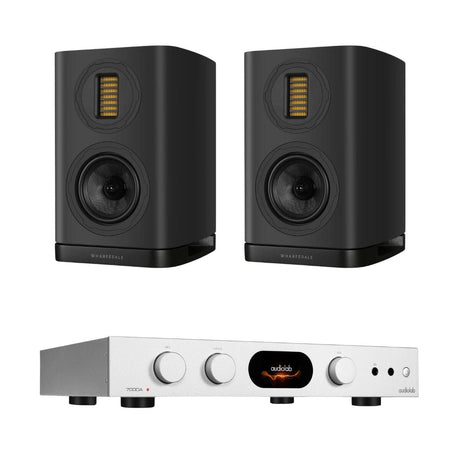 Audiolab 7000A Integrated Amplifier + Wharfedale EVO 5.1 Bookshelf Speakers (Pair) - K&B Audio