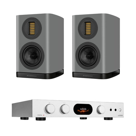 Audiolab 7000A Integrated Amplifier + Wharfedale EVO 5.1 Bookshelf Speakers (Pair) - K&B Audio