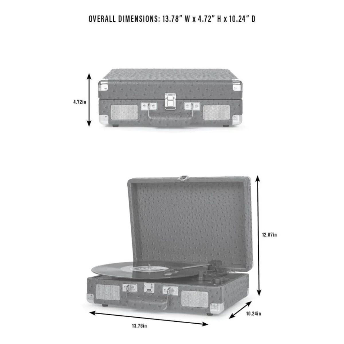 Crosley Cruiser Deluxe Plus Portable Record Player with Bluetooth - Purple Ash - K&B Audio