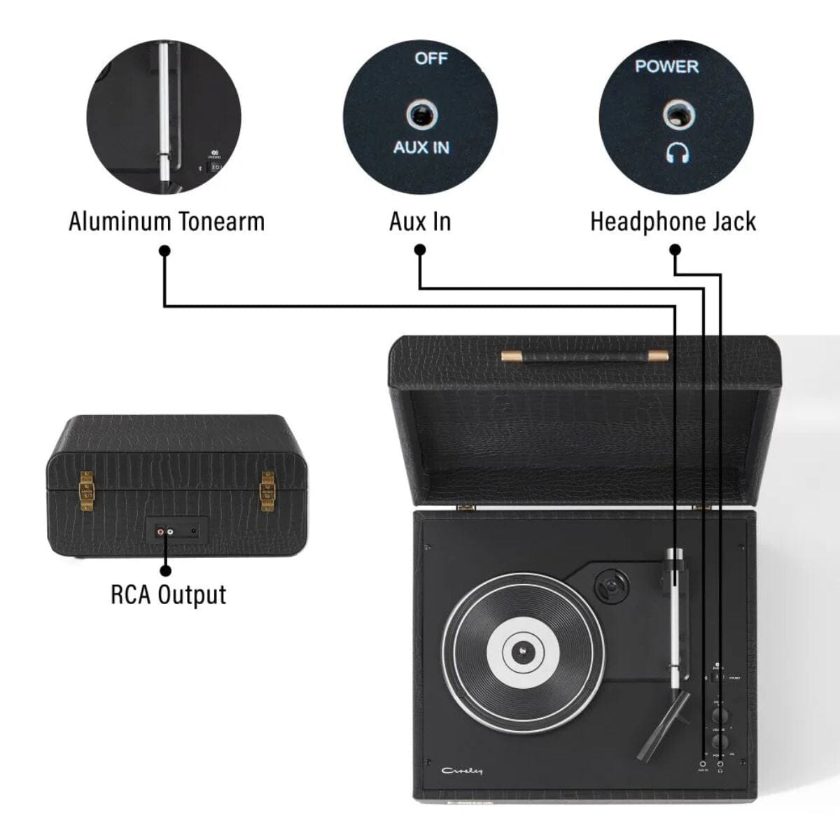 Crosley Mercury Record Player - Black - K&B Audio