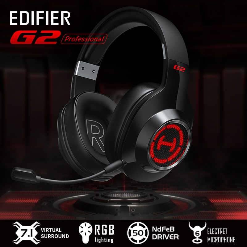 Edifier HECATE G2II 7.1 Surround Sound USB Gaming Headset with RGB Light Effects - K&B Audio