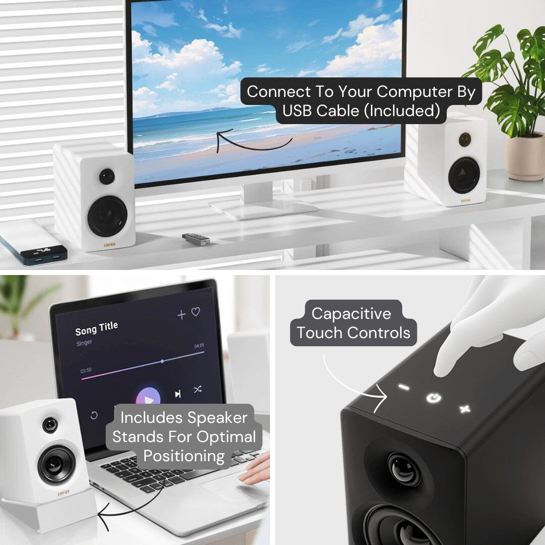 Edifier M60 Compact Desktop Speakers with Bluetooth - K&B Audio