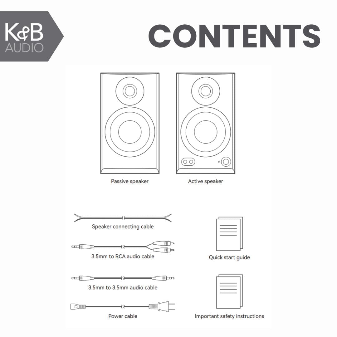 [OPEN BOX] Edifier MR3 Active Studio Monitor / PC Speakers with Bluetooth - Black - K&B Audio