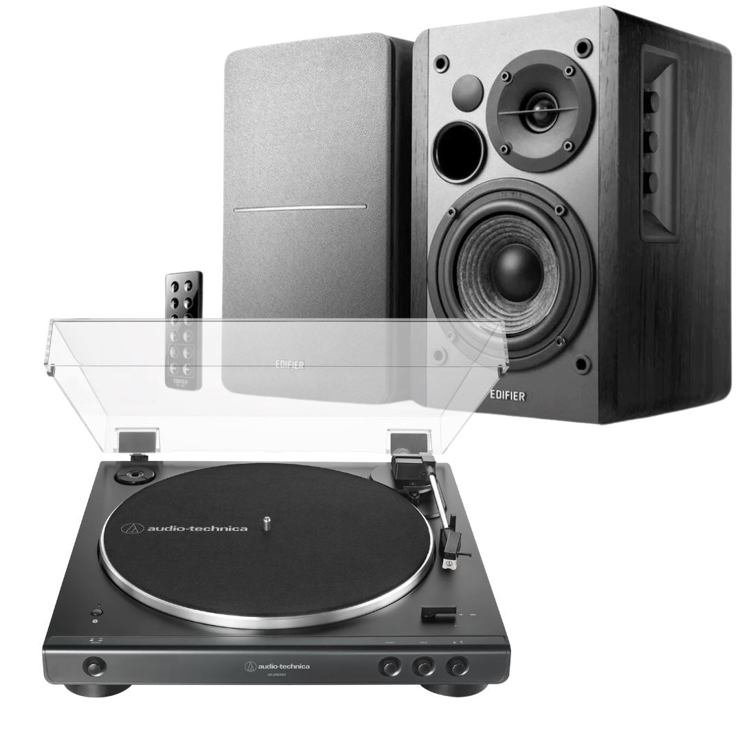 Audio-Technica LP60X Turntable + Edifier R1280DB Speakers - K&B Audio