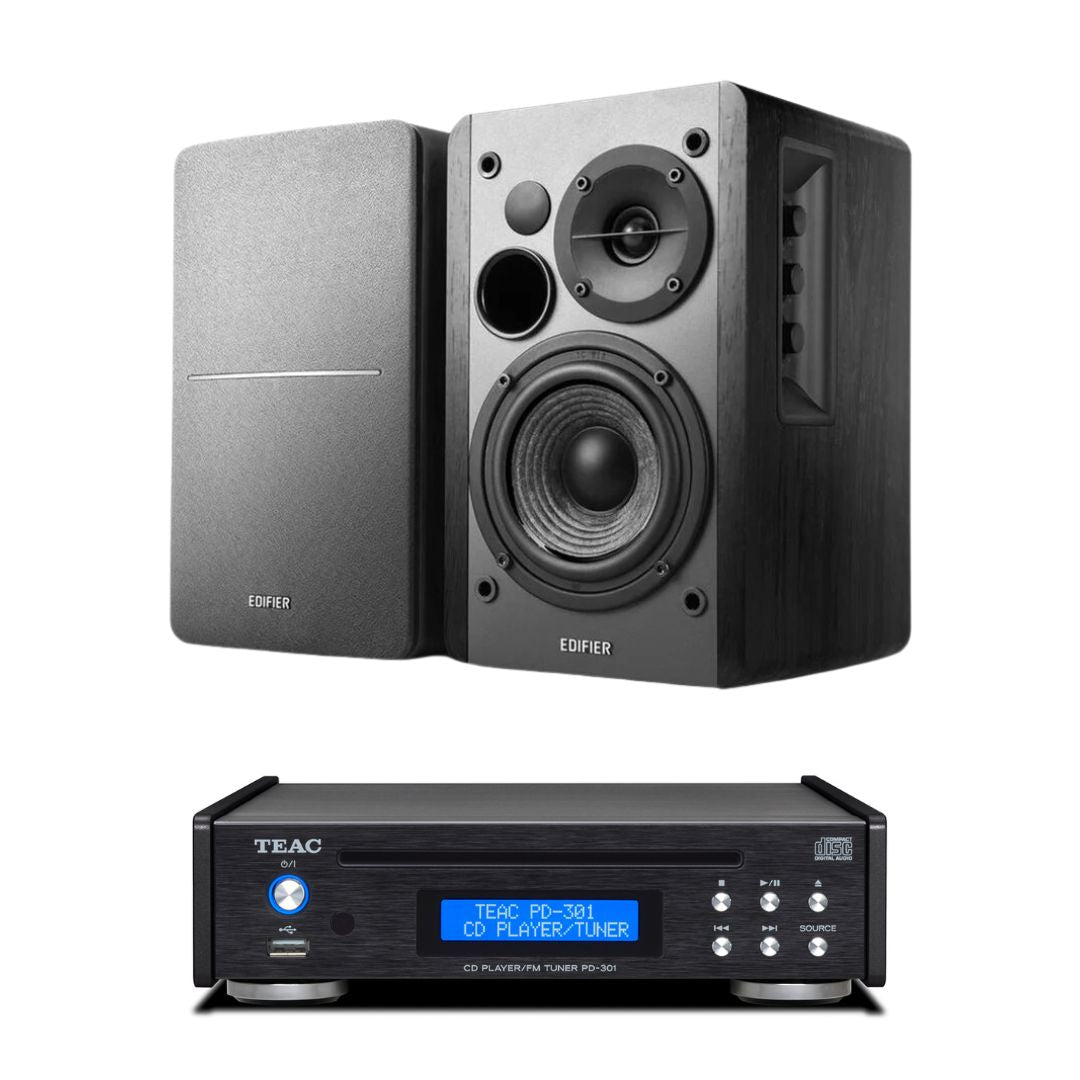 Edifier R1280DB + Teac PD-301 CD Player with Speakers inc