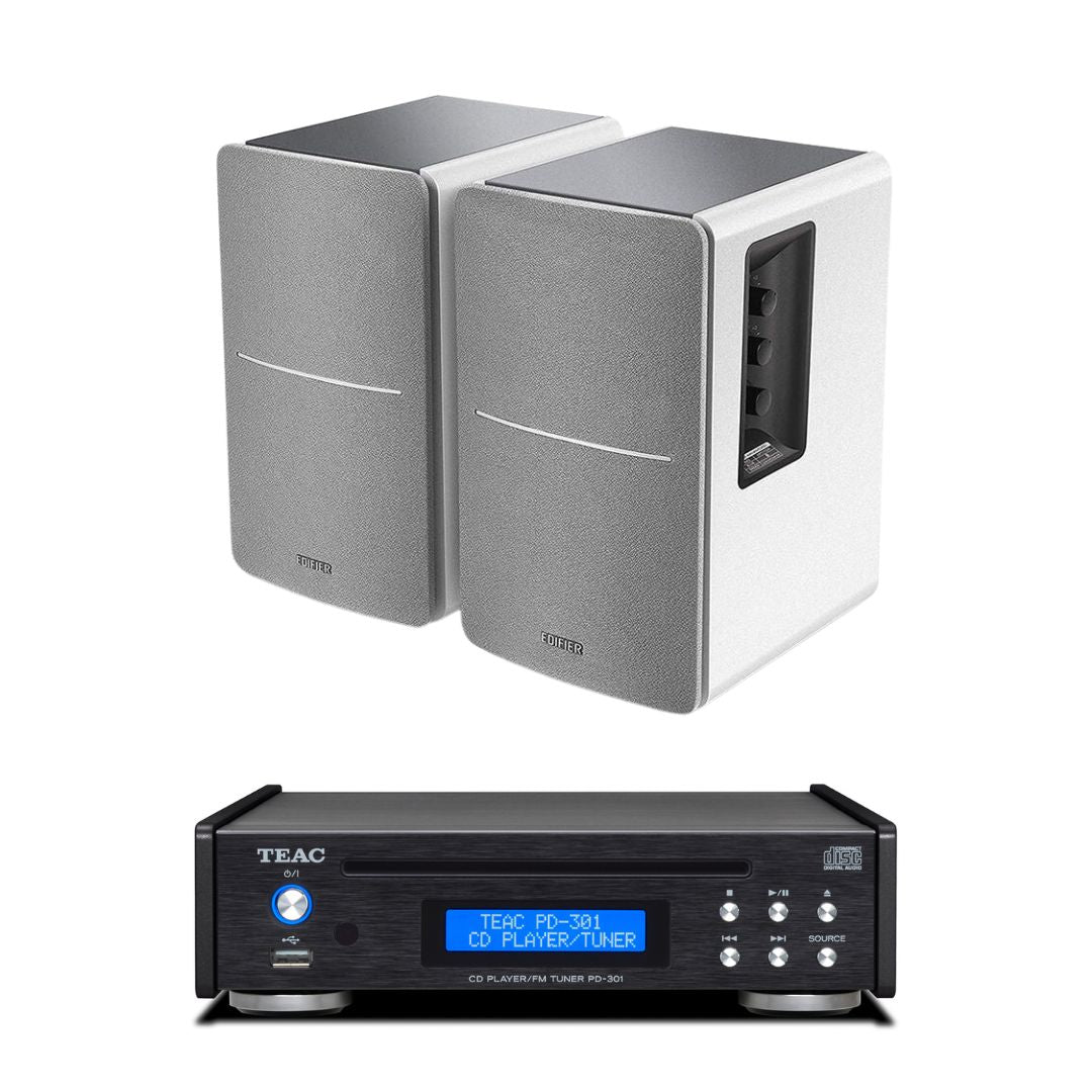 Edifier R1280DB + Teac PD-301 CD Player with Speakers inc