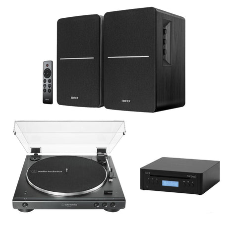 Edifier R1280DBs + Audio-Technica LP60XBT + Tangent CD III Turntable, Speakers & CD Player - K&B Audio