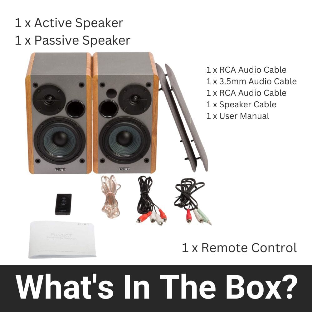 Edifier R1280T Active Bookshelf Speakers - K&B Audio