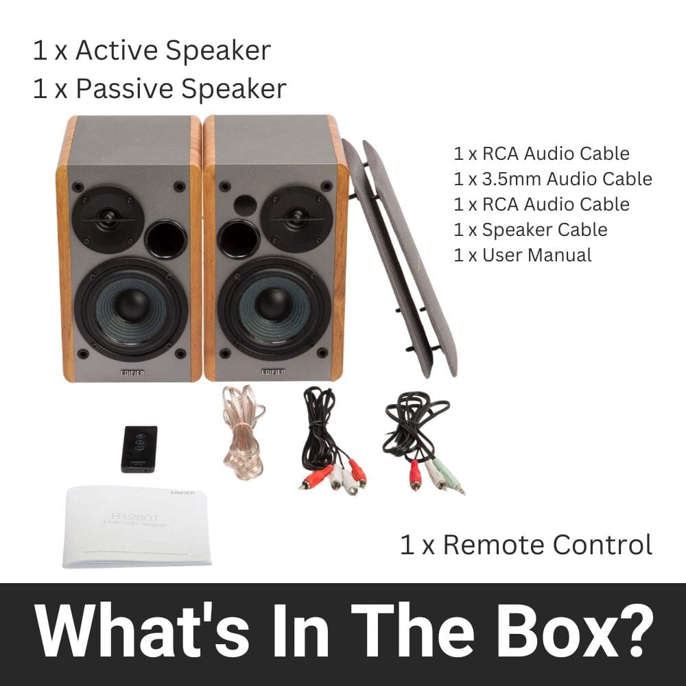 TEAC TN-175 Automatic Turntable + Edifier R1280T Active Bookshelf Speakers - K&B Audio