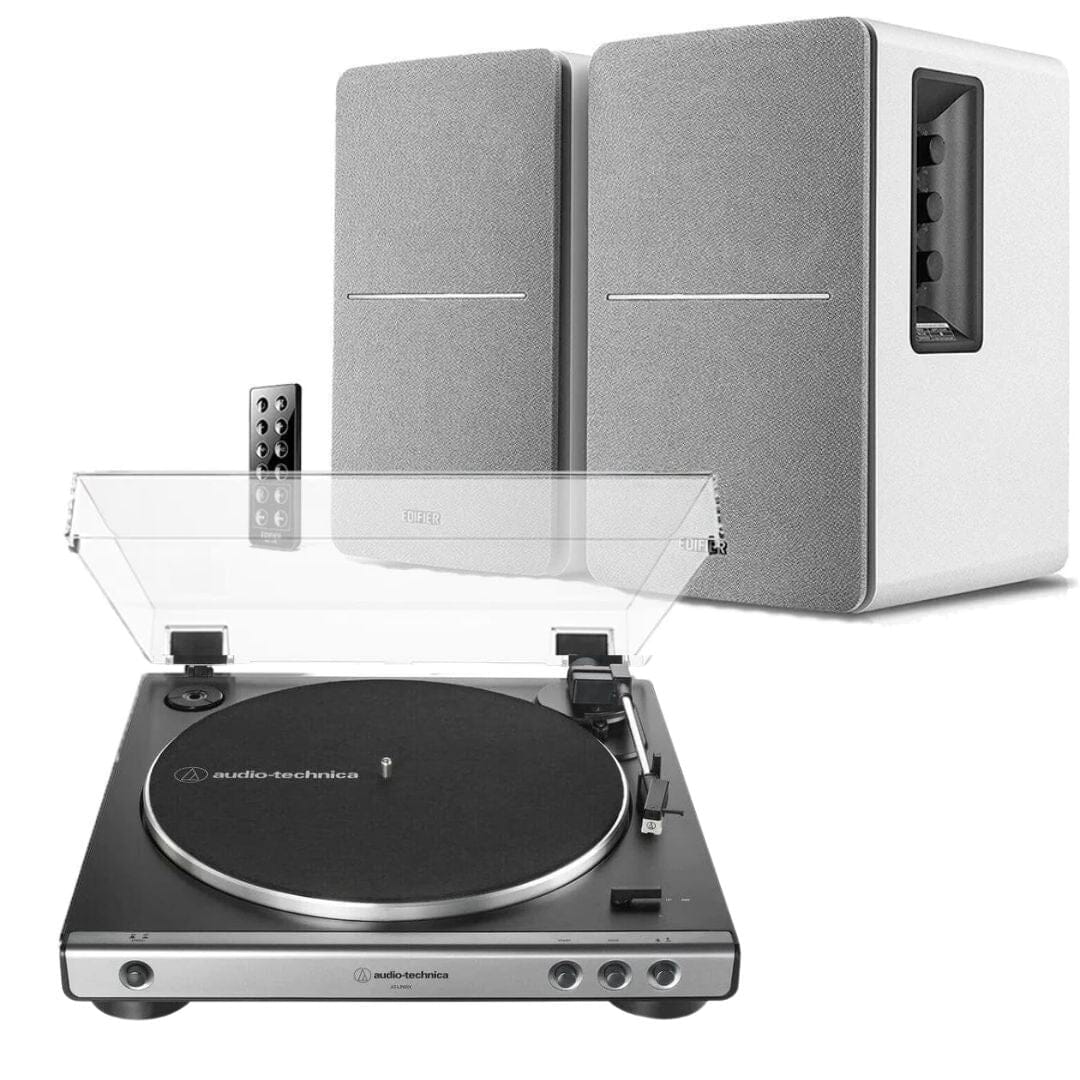 Audio-Technica LP60X Turntable + Edifier R1280T Active Bookshelf Speakers - K&B Audio