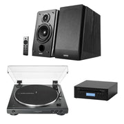 Edifier R1855DB Bluetooth Speakers + Audio-Technica LP60XBT Turntable + Tangent CD III Player Bundle - K&B Audio