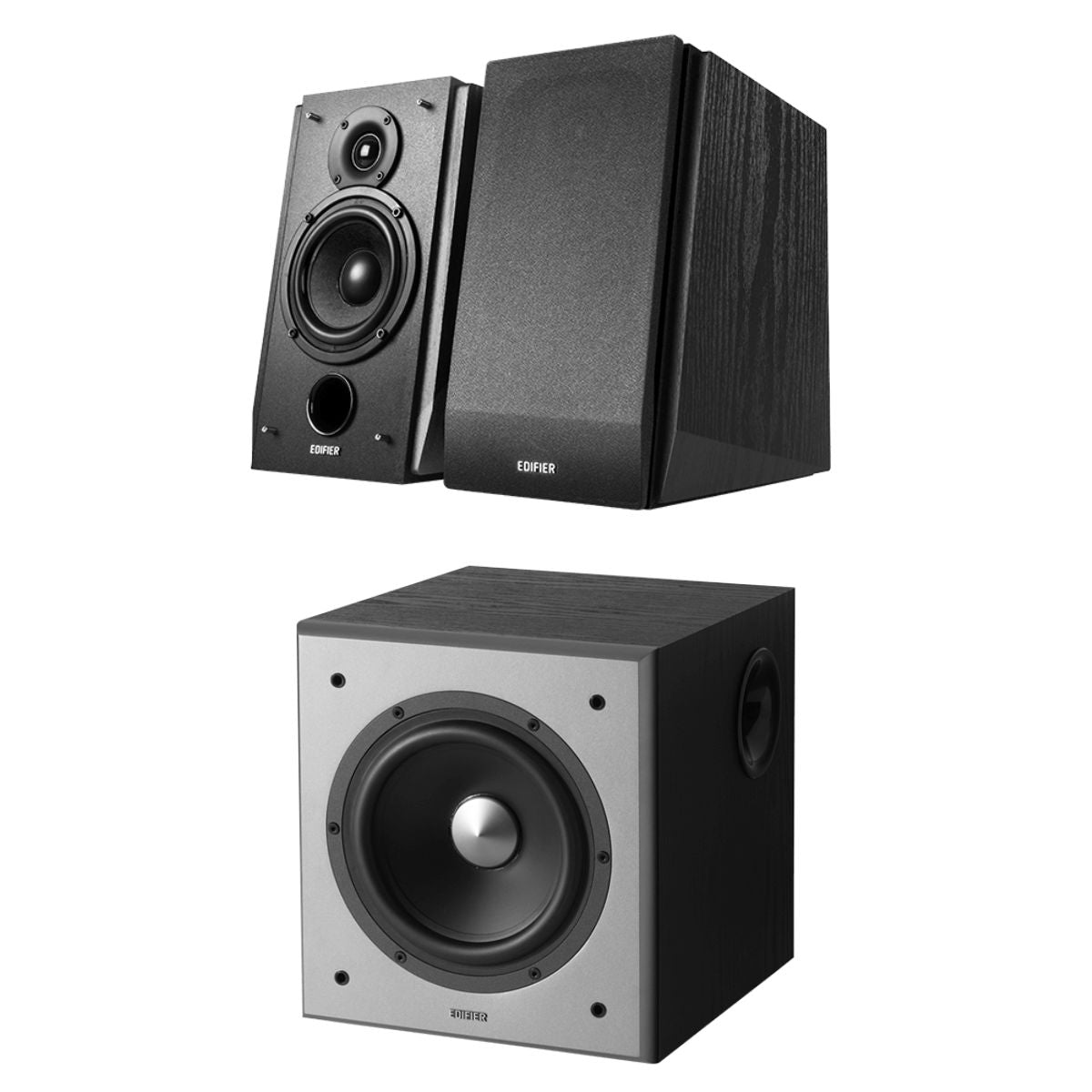 Edifier R1855DB Active Bookshelf Speakers + Edifier T5 Subwoofer