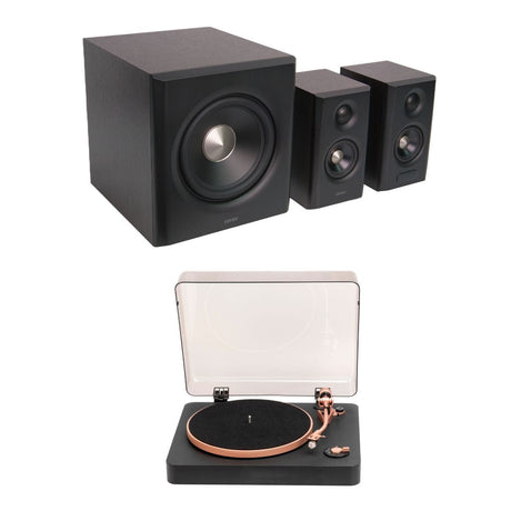 Edifier S355DB 2.1 Active Speaker System + Mitchell Acoustics TT1 Turntable - K&B Audio