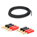 Flex Audio Hi-Fi Speaker Cable Kit - 5M Speaker Cable + 8 x Banana Plugs - K&B Audio