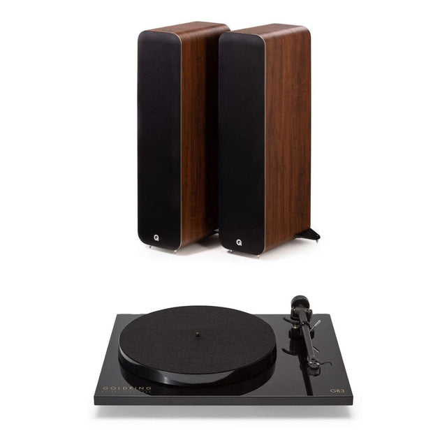 Goldring GR3 Turntable + Q Acoustics M40 Active Floorstanding Speakers with Bluetooth - K&B Audio