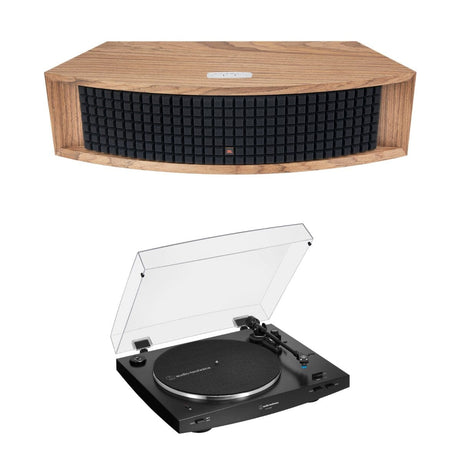 JBL L42 MS 200W Music System + Audio-Technica LP3XBT Bluetooth Turntable Turntable Bundles Audio-Technica Walnut 