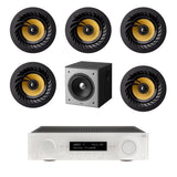 JBL MA310 + Lithe Audio 5.1 6.5" In Ceiling Surround Sound System with 8" Subwoofer - K&B Audio