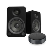 Kanto Audio YU4 Active Bookshelf Speakers + WiiM Mini Music Streamer with Multiroom, Airplay 2, Spotify Connect & Alexa - K&B Audio