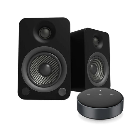 Kanto Audio YU4 4" Active Bookshelf Speakers + WiiM Mini Music Streamer - K&B Audio