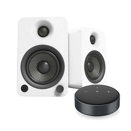 Kanto Audio YU4 4" Active Bookshelf Speakers + WiiM Mini Music Streamer - K&B Audio