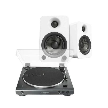 Audio-Technica LP60X Turntable + Kanto YU6 Active Bluetooth Speakers - K&B Audio