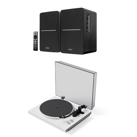 Kanto OBI3 Bluetooth Turntable + Edifier R1280DB Bookshelf Speakers Turntable Bundles Edifier / Kanto Black White 