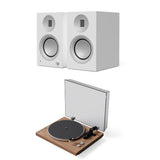 Kanto OBI3 Bluetooth Turntable + TUK G2 Bookshelf Speakers Turntable Bundles Edifier / Kanto White Walnut 