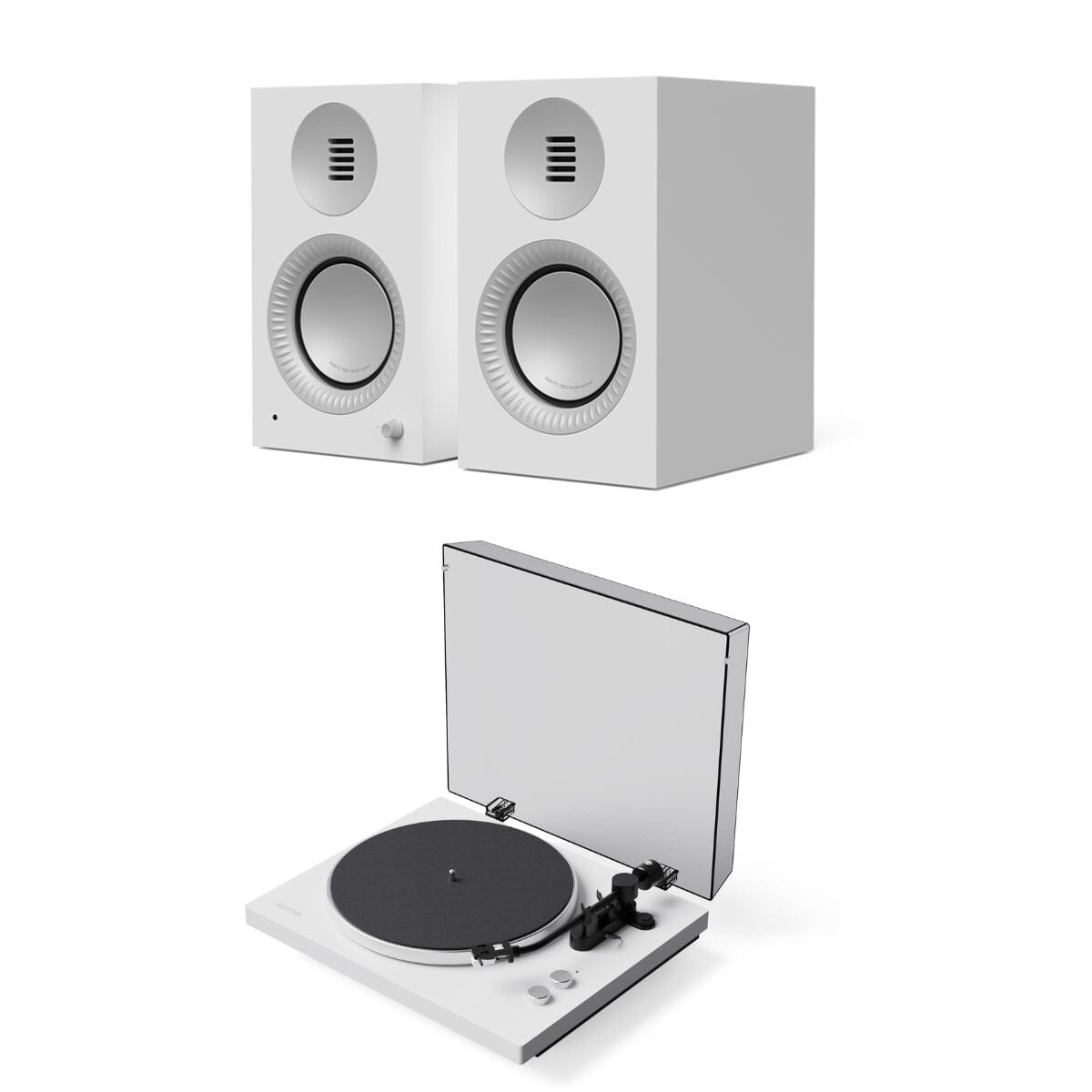 Kanto OBI3 Bluetooth Turntable + TUK G2 Bookshelf Speakers Turntable Bundles Edifier / Kanto White White 
