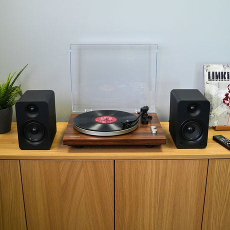 Kanto OBI3 Bluetooth Turntable + YU Active Bookshelf Speakers with Bluetooth - K&B Audio